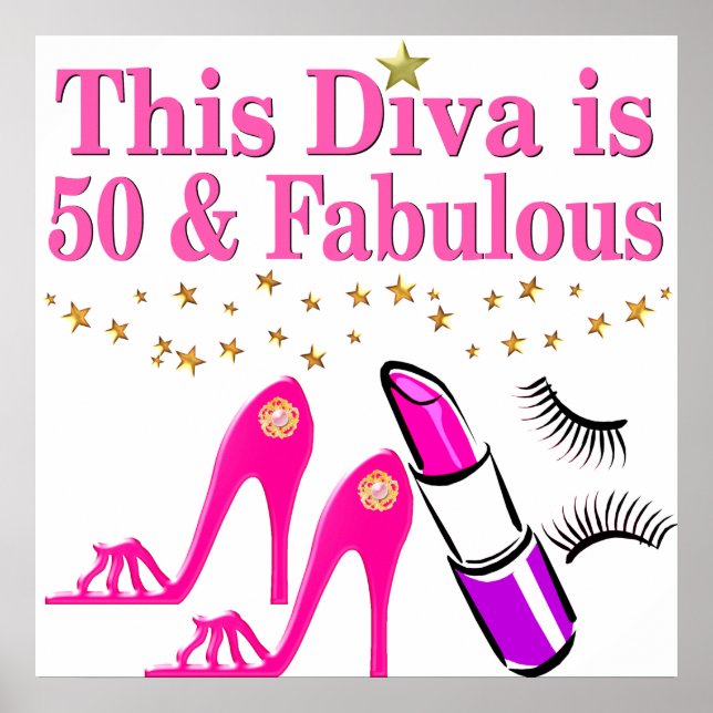 50 OCH FABULOUS DIVA POSTER (Framsidan)