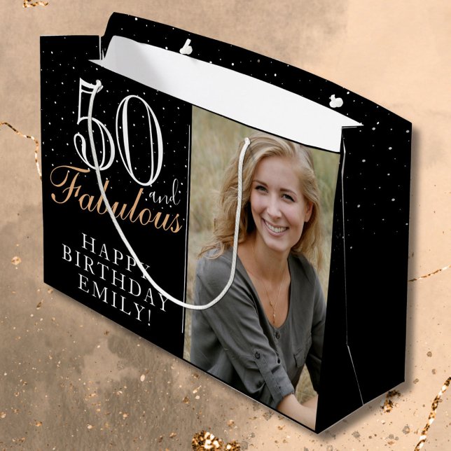 50 och Fabulous Elegant Black 50:e födelsedagsfoto (Skapare uppladdad)