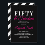 50 och Fabulous Elegant Shock rosa 50:e födelsedag Inbjudningar<br><div class="desc">Femtio och Fabulous,  ett utkast från finare shock rosa,  ett underbart sätt att fira 50-årsdagen i stil</div>
