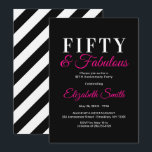 50 och Fabulous Elegant Shock rosa 50:e födelsedag Inbjudningar<br><div class="desc">Femtio och Fabulous,  ett utkast från finare shock rosa,  ett underbart sätt att fira 50-årsdagen i stil</div>