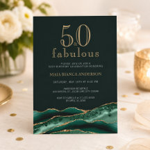 50 och Fabulous Emerald Grönt Agate 50:e födelseda