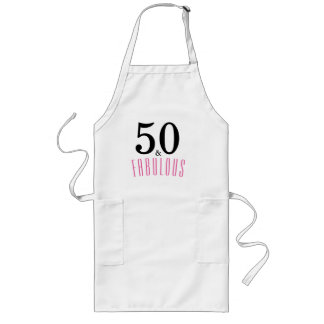 50 och Fabulous Födelsedagsfest Apron Långt Förkläde