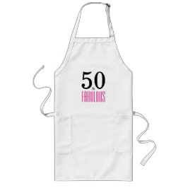 50 och Fabulous Födelsedagsfest Apron Långt Förkläde