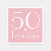 50 och Fabulous Födelsedagsfest Papper Napkins