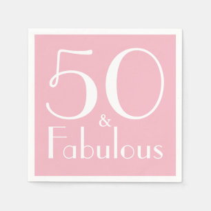 50 och Fabulous Födelsedagsfest Papprare Napkins Pappersservett