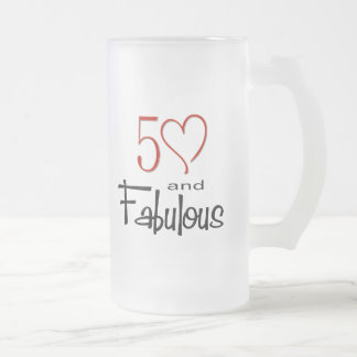 50 och Fabulous Frostat Ölglas