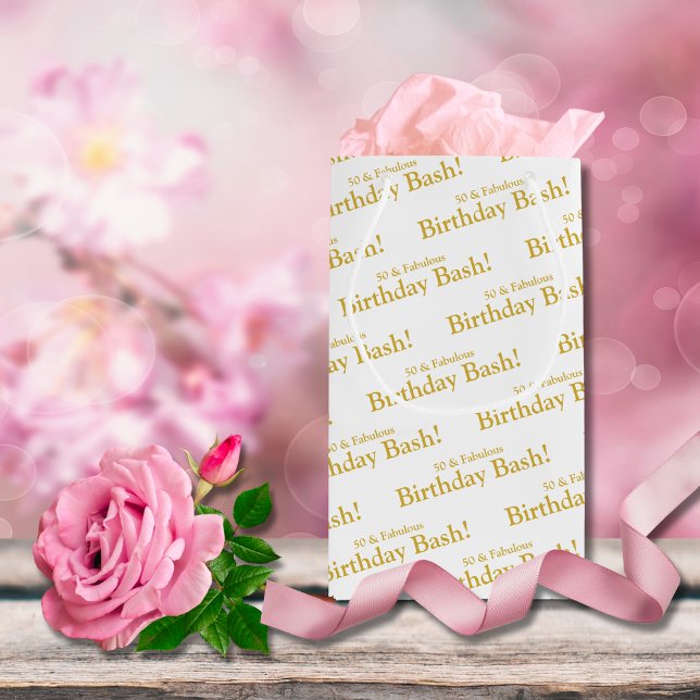 50 och Fabulous Guld Anpassade Gift Bag (Skapare uppladdad)