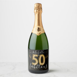50 och Fabulous Guld Black Birthday Firation