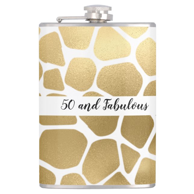 50 och Fabulous Guld Giraffe Fickplunta (Framsidan)