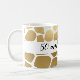 50 och Fabulous Guld Giraffe Kaffemugg
