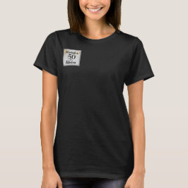 50 och Fabulous Guld Marble with Black Text T Shirt