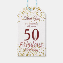 50 och Fabulous Guld och Burgundy Gnistra