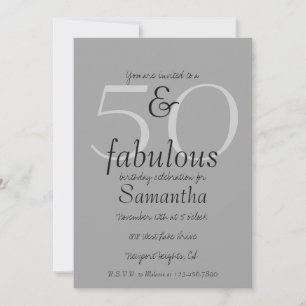 50 och Fabulous Inbjudningar