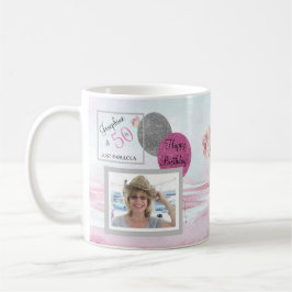 50 och Fabulous KEEPSAKE Mugg Photo Rosa