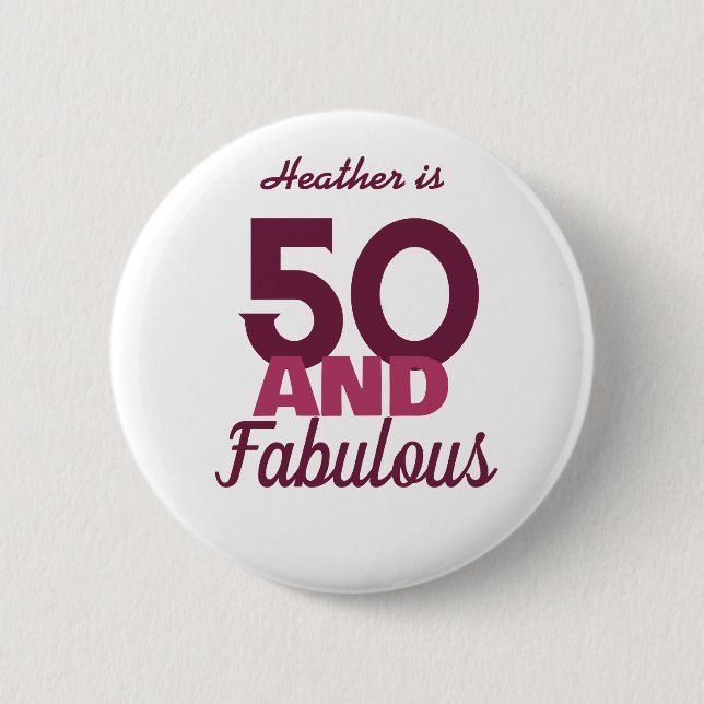 50 och Fabulous Knapp (Framsida)
