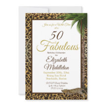 50 och Fabulous Leopard Print Handflatan Vild Birt