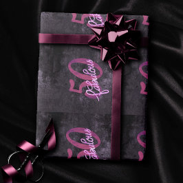 50 och Fabulous | Lila och Rosa av plasma Presentpapper