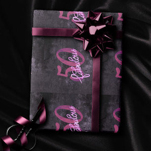 50 och Fabulous Lila och Rosa av plasma Presentpapper