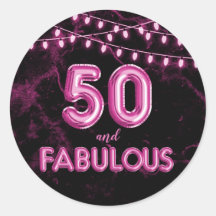 50 och Fabulous Ljus & Rosa Foil-bubblor