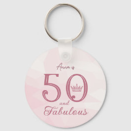 50 och Fabulous Modern Elegant Ro Guld Classic R Nyckelring