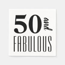50 och Fabulous | Pappersservett för födelsedagsfe
