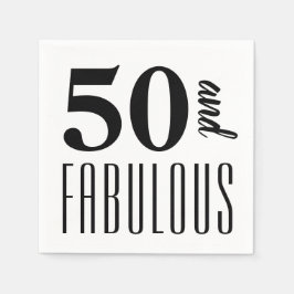 50 och Fabulous | Pappersservett för födelsedagsfe