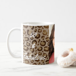 50 och Fabulous Photo Cheetah Print Kaffemugg
