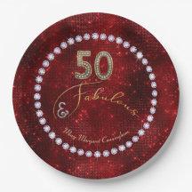 50 och Fabulous Red Gnistra 50:e Födelsedagsfesten