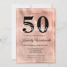 50 och Fabulous Ro Guld Glam Födelsedagsfest
