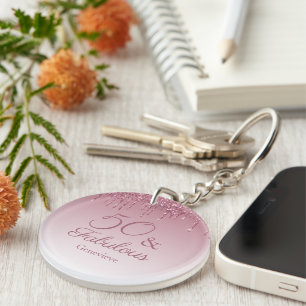 50 och Fabulous Ro Guld Rosa Dripping Glitter