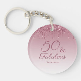 50 och Fabulous Ro Guld Rosa Dripping Glitter