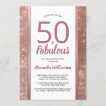 50 och Fabulous Ro Guld Virtuell 50:e födelsedagen