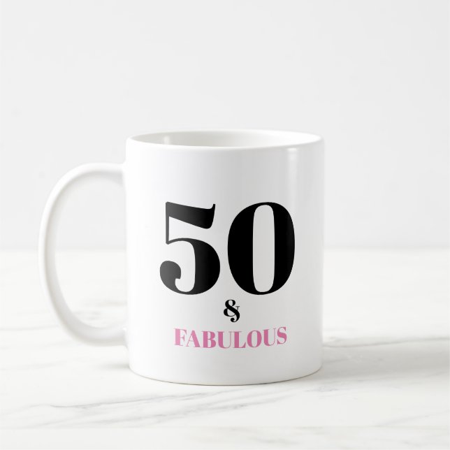 50 och Fabulous Rosa Mugg (Vänster)