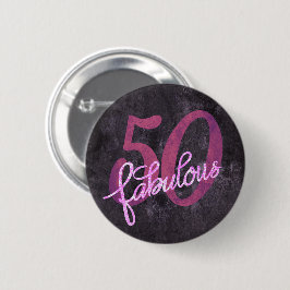 50 och Fabulous | Rosa och Lila Juel Tone Party Knapp