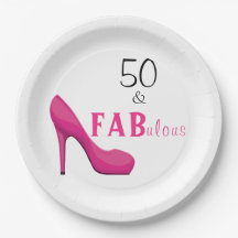 50 och Fabulous Rosa och svart 50:e födelsedagen