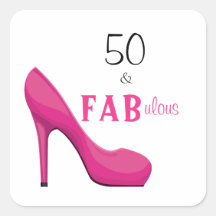 50 och Fabulous Rosa och svart 50:e födelsedagen