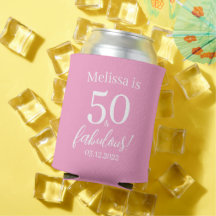 50 och Fabulous Rosa och vit 50:e födelsedagen