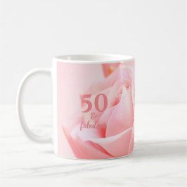 50- och Fabulous Rosa ros-fotografi | Kaffe Mugg