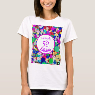 50 och Fabulous Sequin Birthday T Shirt