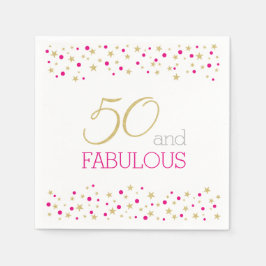 50 och Fabulous Star Gräns 50:e Födelsedagsfesten Pappersservett