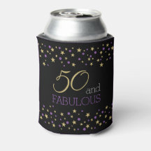 50 och Fabulous Star Mönster | Lila Guld Black