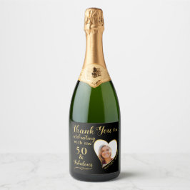 50 och Fabulous Tack Birthday Black and Guld