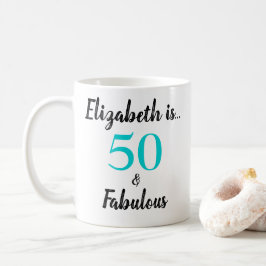 50 och Fabulous Turcos Black Birthday Kaffemugg