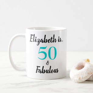 50 och Fabulous Turcos Black Birthday Kaffemugg