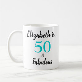 50 och Fabulous Turcos Black Birthday Kaffemugg
