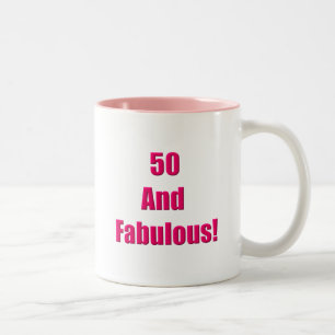 50 och Fabulous Två-Tonad Mugg