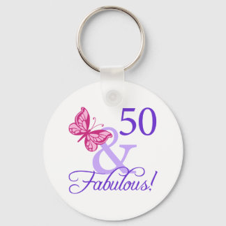 50 och faderlig födelsedag nyckelring