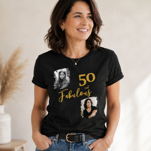 50 och fantastisk 2 Foto 50-årsdag T Shirt