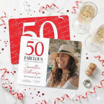 50 och fantastisk | 50-års födelsedag Elegant foto