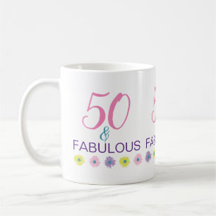 50 och fantastisk 50-års födelsedag Rolig lila Kaffemugg